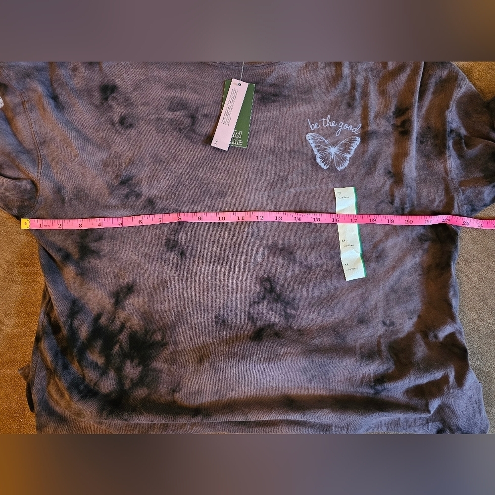 Wild Fable Long Sleeve Crew Neck Graphics Tie Dye Oversized Tee Size M NWT - Picture 14 of 14
